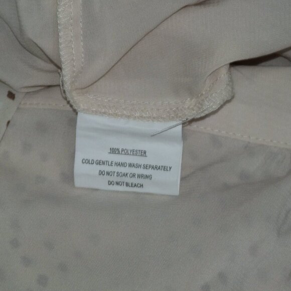 PRINCESS POLLY Women Beige STRING OF LOVE ROMPER Tie Zip Sheer V-Neck Size 10 - Picture 11 of 12